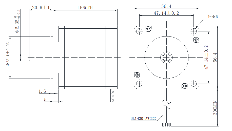 FL57STH（1.8°两相步进电机）