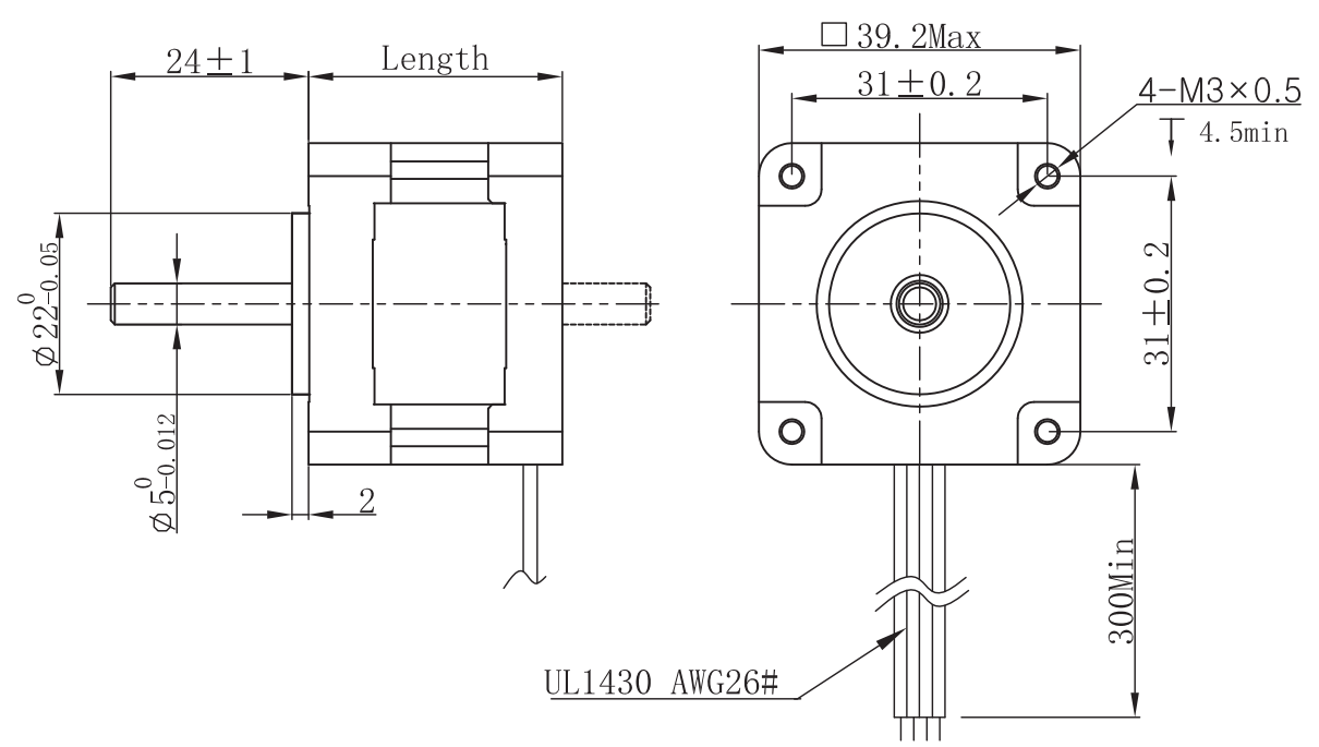FL39STH（1.8°两相步进电机）